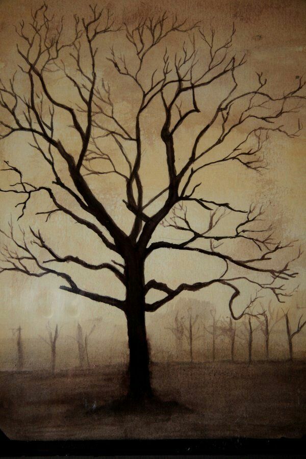 600x900 Bare Tree Painting Canvas Bare Tree, Paintings - Bare Tree Painting