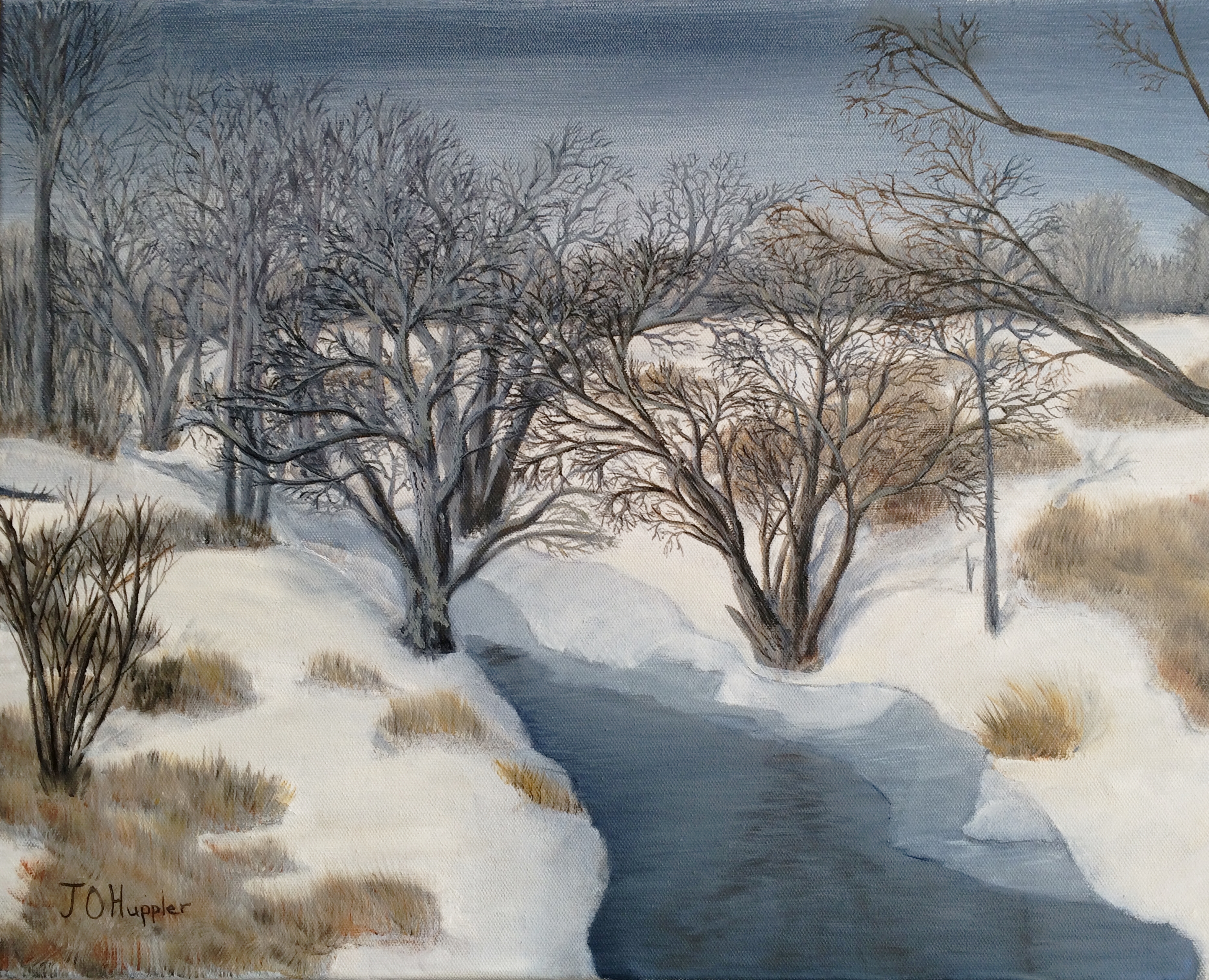 2974x2411 Winter Paintings J O Huppler - Bare Tree Painting