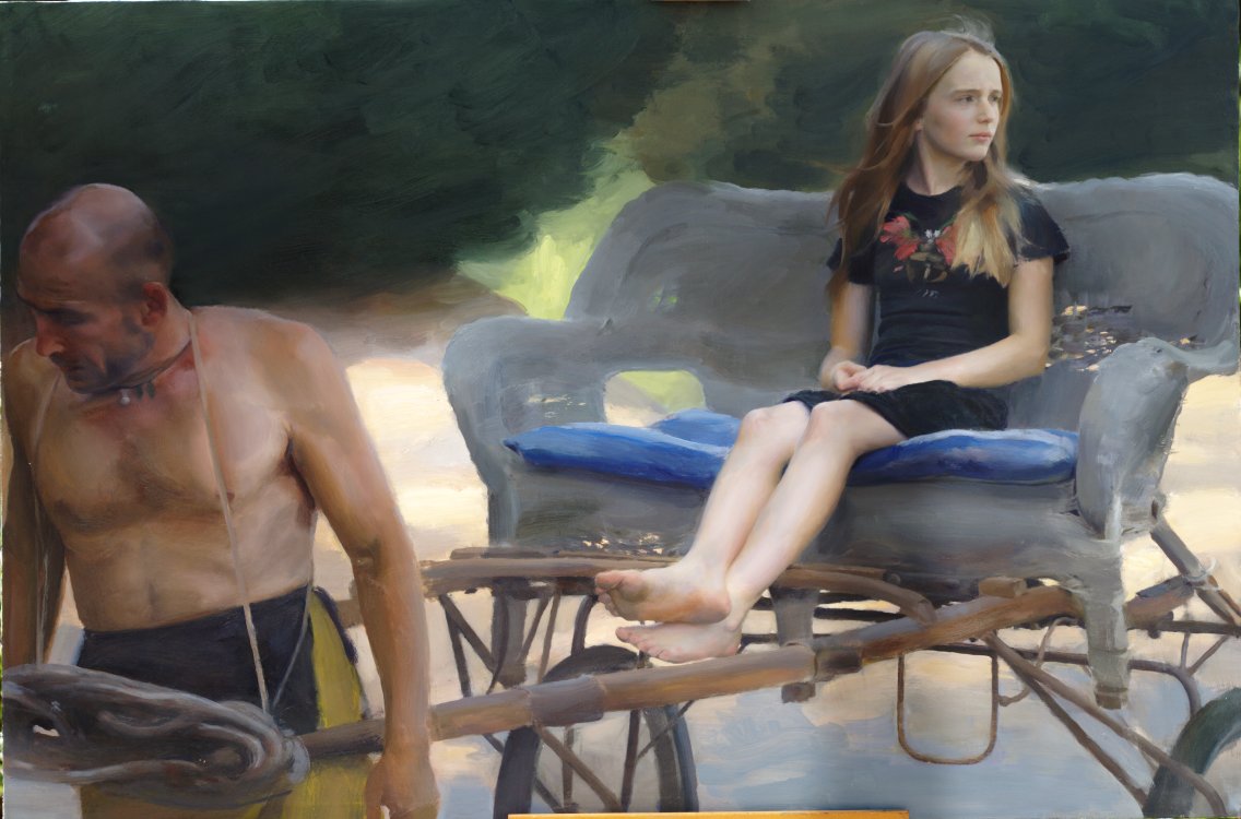 1136x750 Barefoot Ted's Adventures Latest Painting By Chase Chen - Barefoot Painting