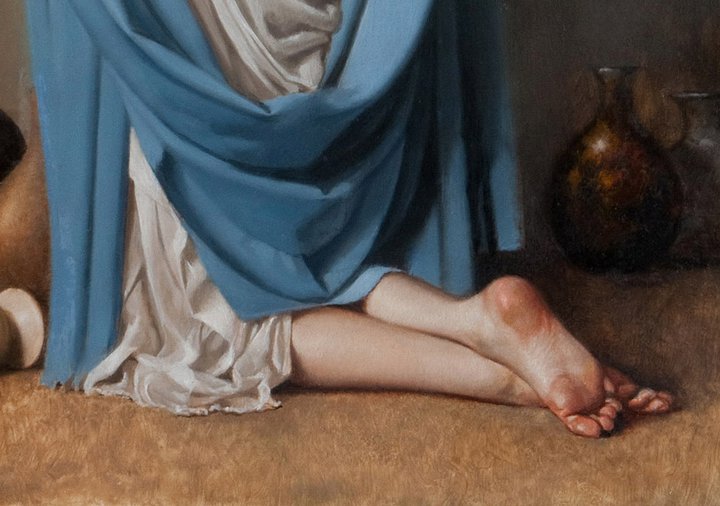 720x506 William Whitaker, 1943 Academic Figurative Art Painting - Barefoot Painting