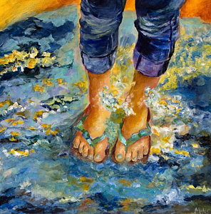 296x300 Barefoot Paintings - Barefoot Painting