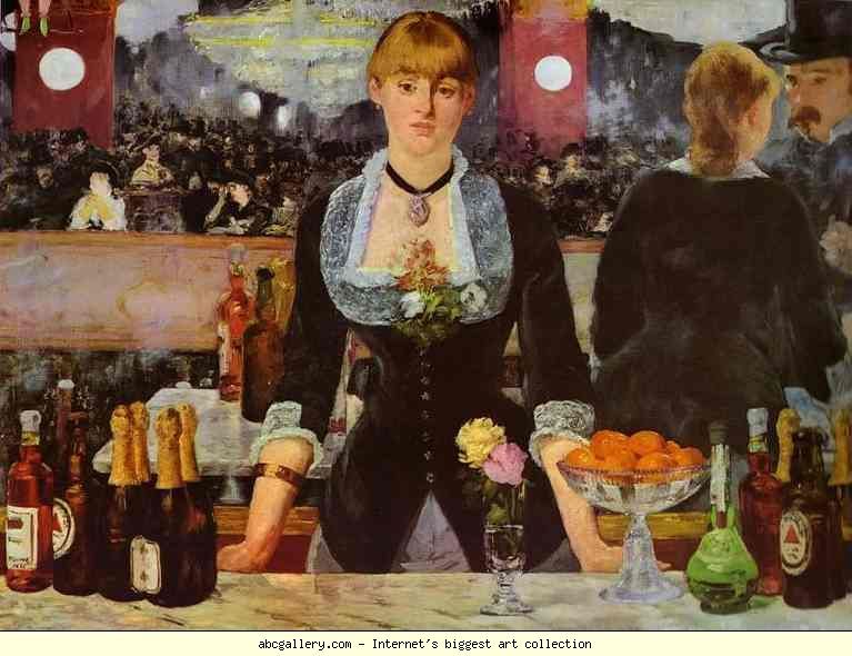 767x590 Edouard Manet. A Bar - Barmaid Painting