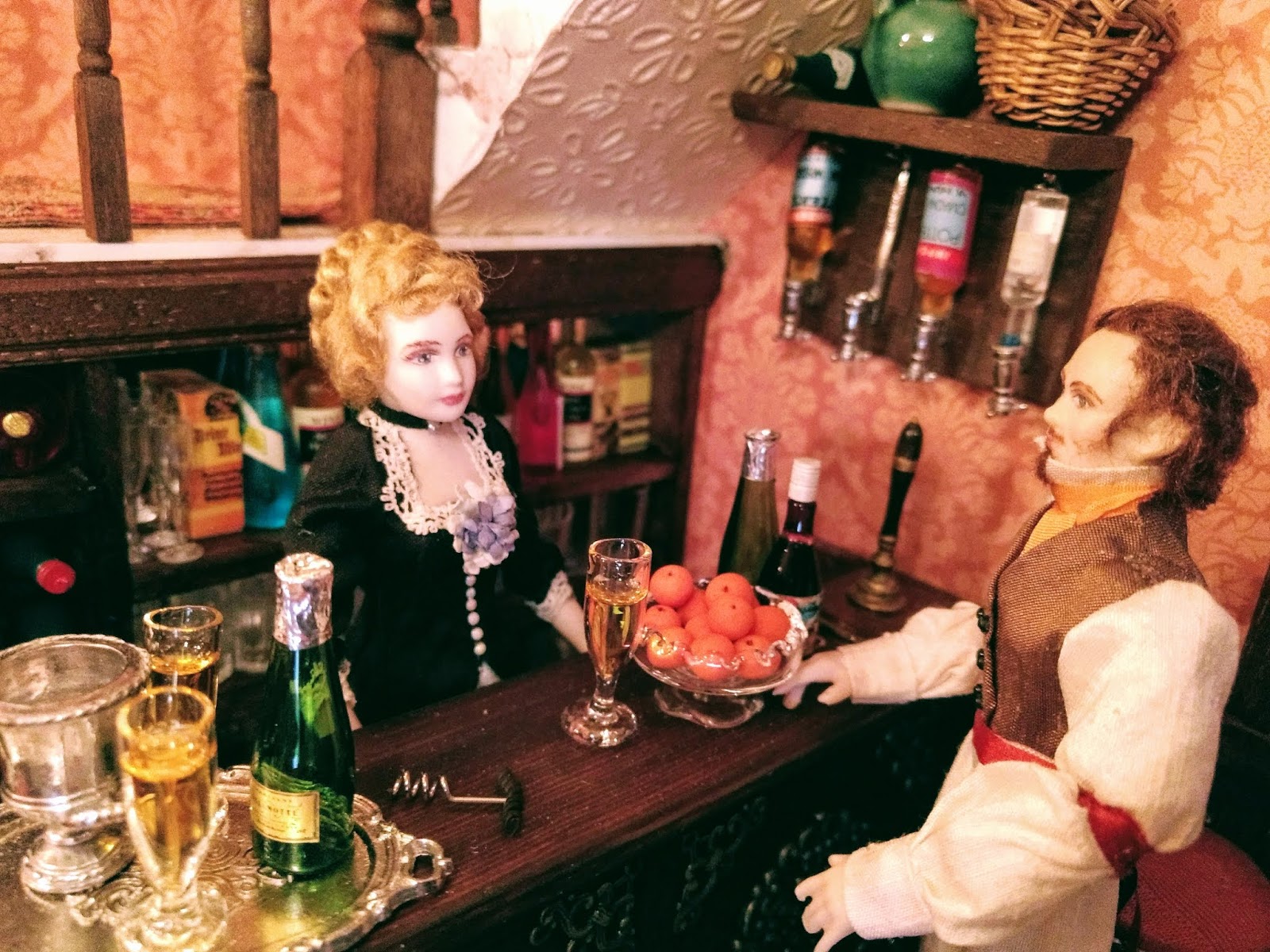 1600x1200 My Miniature World The Barmaid And The Lady In The Painting - Barmaid Painting