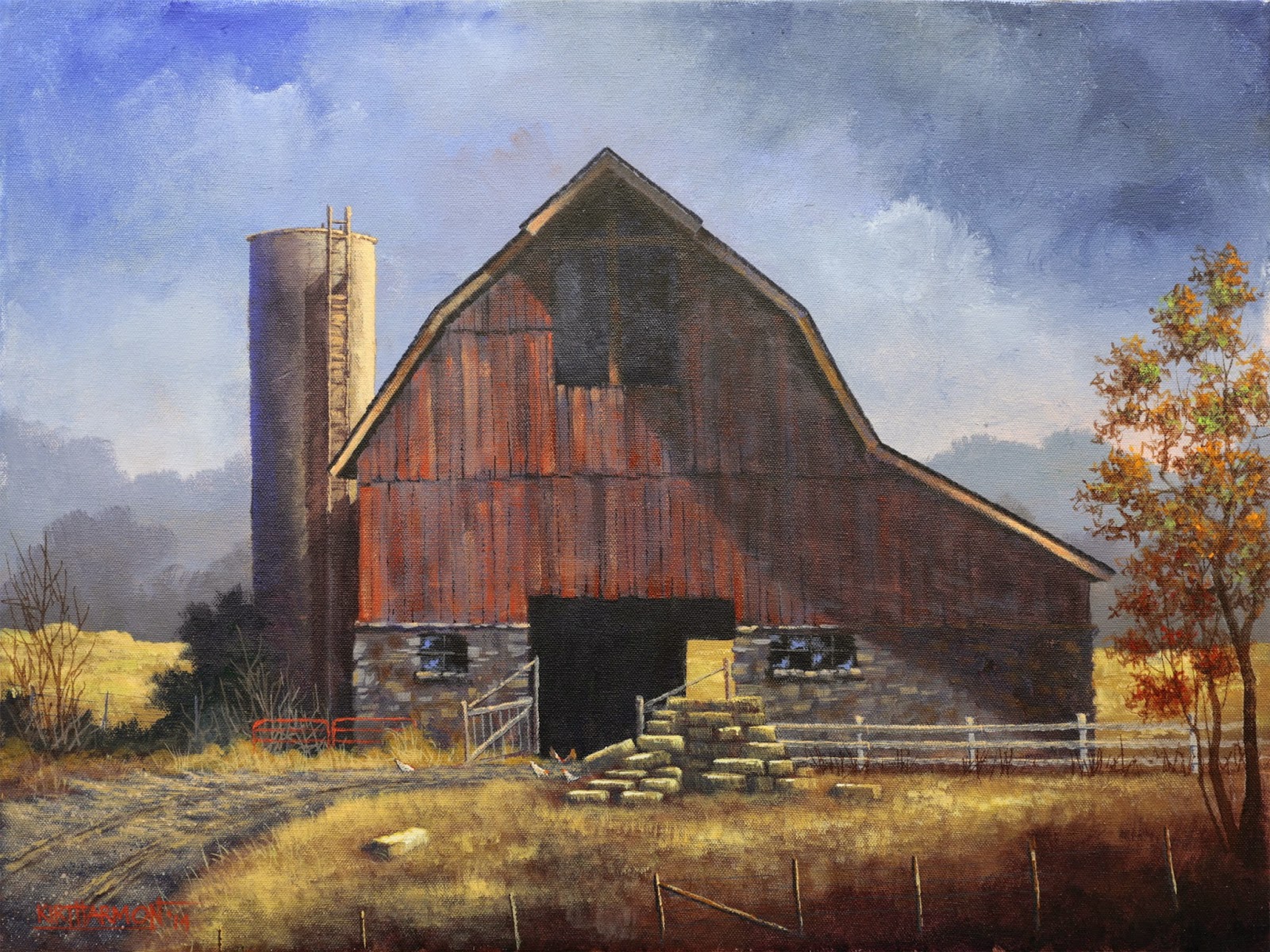 1600x1200 Harmon Art Old Iconic Barn - Barn Painting