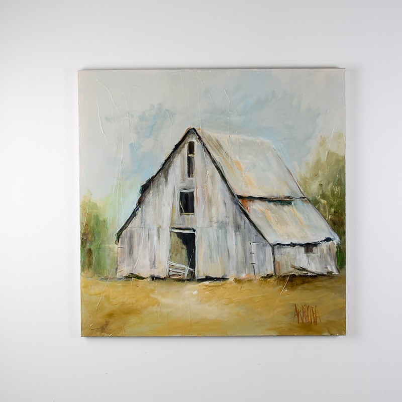 800x800 Lois Arrechea Country Barn Painting - Barn Painting