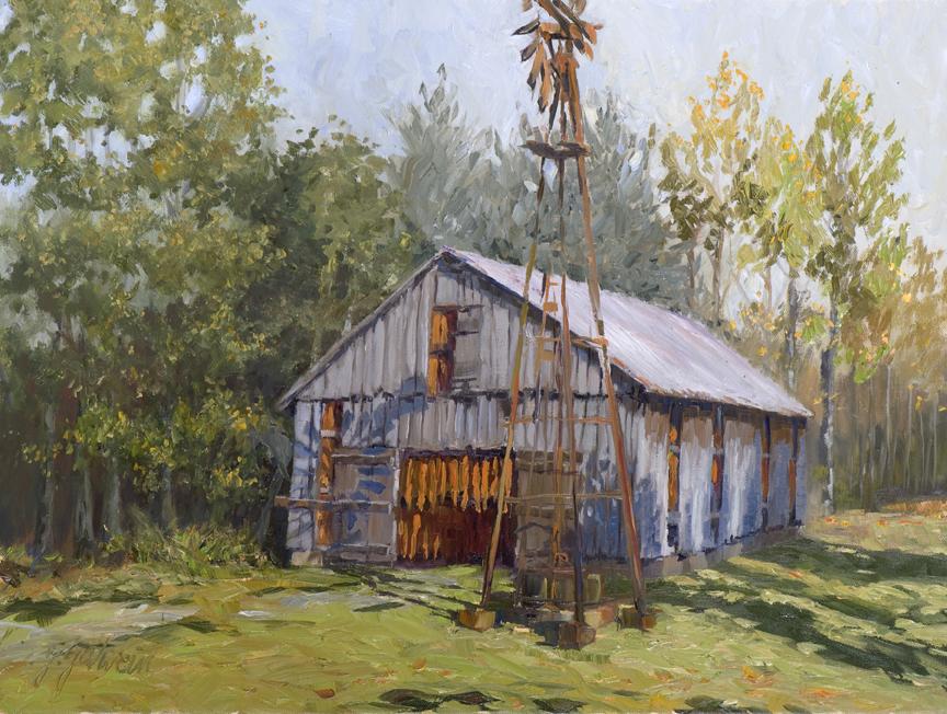 864x652 Bill Sigman Tobacco Barn - Barn Painting