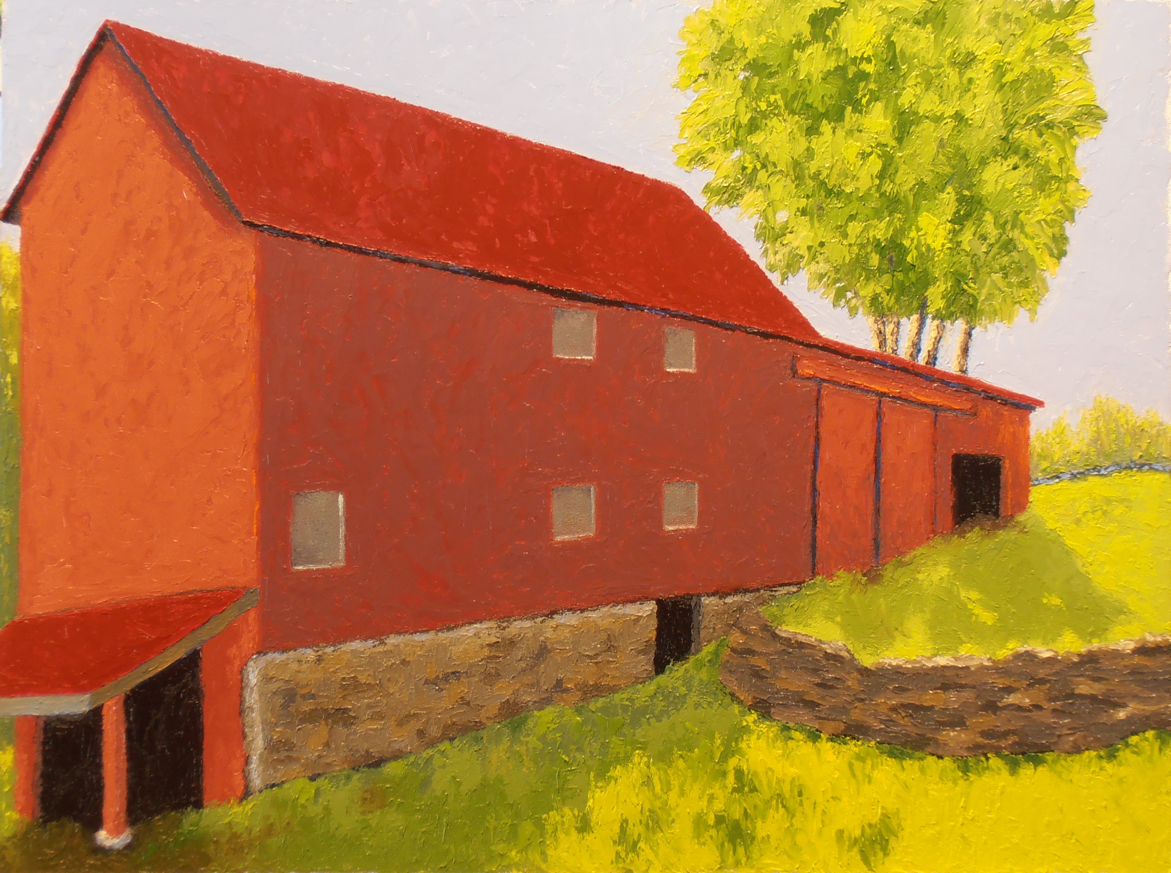 Barn Red Painting at PaintingValley.com | Explore collection of Barn ...