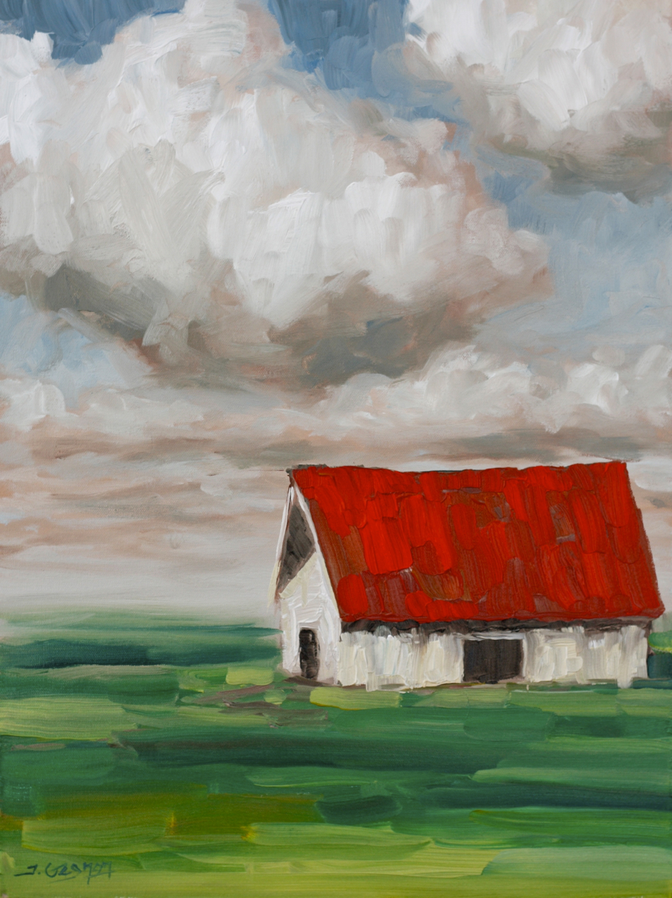 958x1280 Expressionist Barn Acrylic Painting Lesson Tim Gagnon Studio - Barn Red Painting