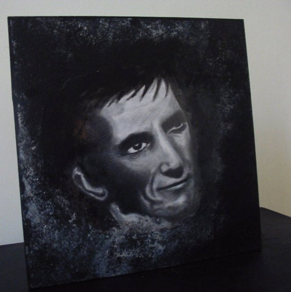 570x572 Barnabas Collins Portrait. Vampire Art. Mixed Media Portrait. - Barnabas Collins Painting