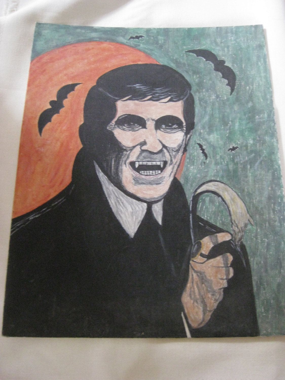 1125x1500 Vintage Dark Shadows Barnabas Collins Painting Dark - Barnabas Collins Painting