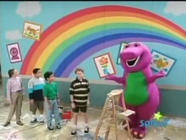 720x540 Colors All Around (Episode) Barney Wiki Fandom Powered By Wikia - Barney And Friends Painting