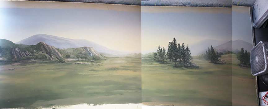 864x351 Paintings For Film, Tv - Barney And Friends Painting