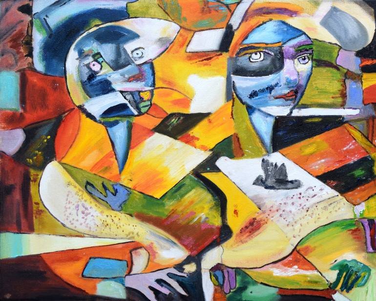 770x616 Saatchi Art Friends Painting By John Barney - Barney And Friends Painting