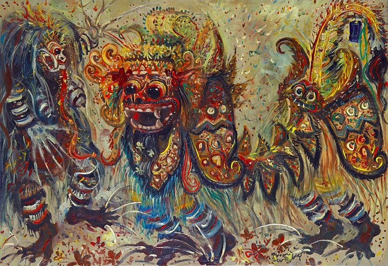 800x549 Barong And Rangda Indonesia, Now And Then Art - Barong Painting