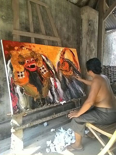 480x640 Barong Bali Painting Barong Bali Paintings, Thai - Barong Painting