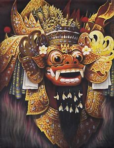 231x300 Hand Painting Balinese Bali Barong Great Details 297 Ebay - Barong Painting