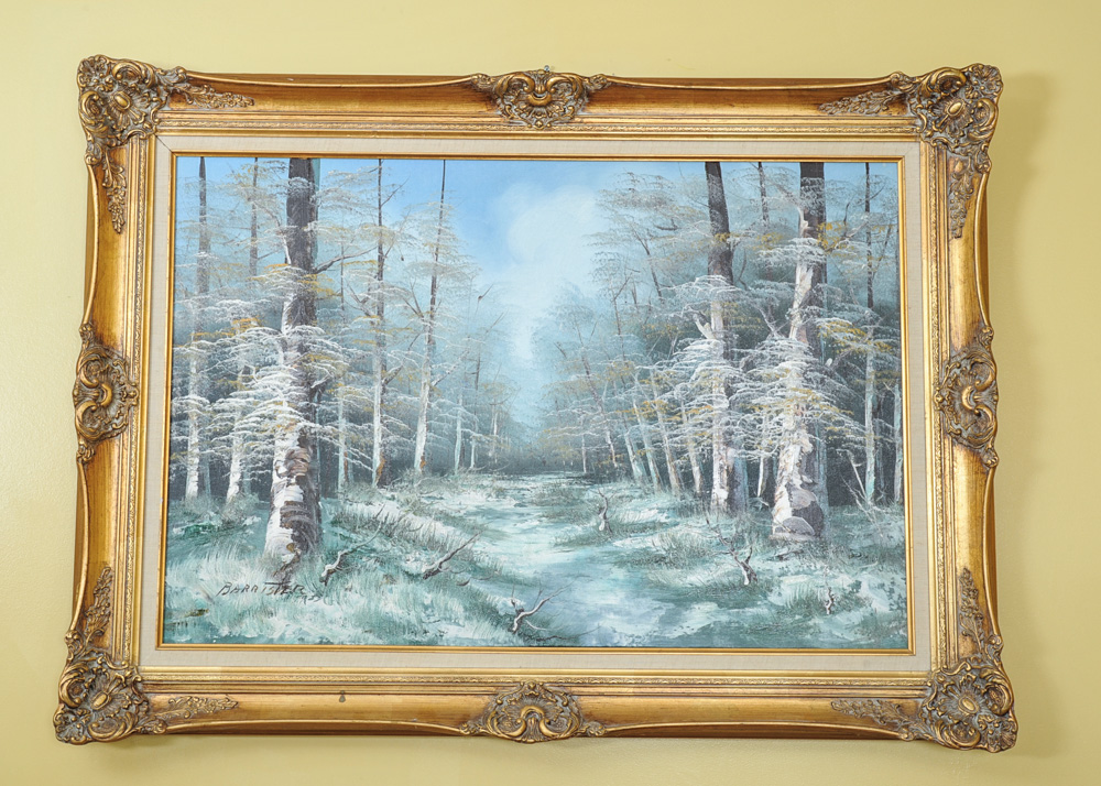 1000x714 Barrister Oil Painting On Canvas Ebth - Barrister Oil Painting