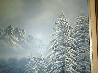 400x300 Vintage Winter Scenery Oil On Painting Barrister Large Size - Barrister Painting