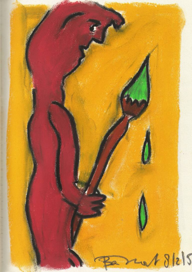 770x1091 Saatchi Art The Painter Drawing By Bart Drost - Bart Painting