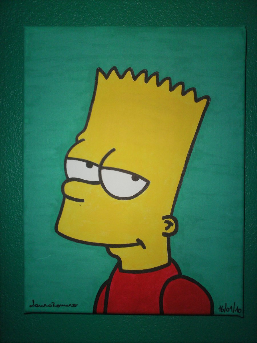 Барт симпсон картина на холсте