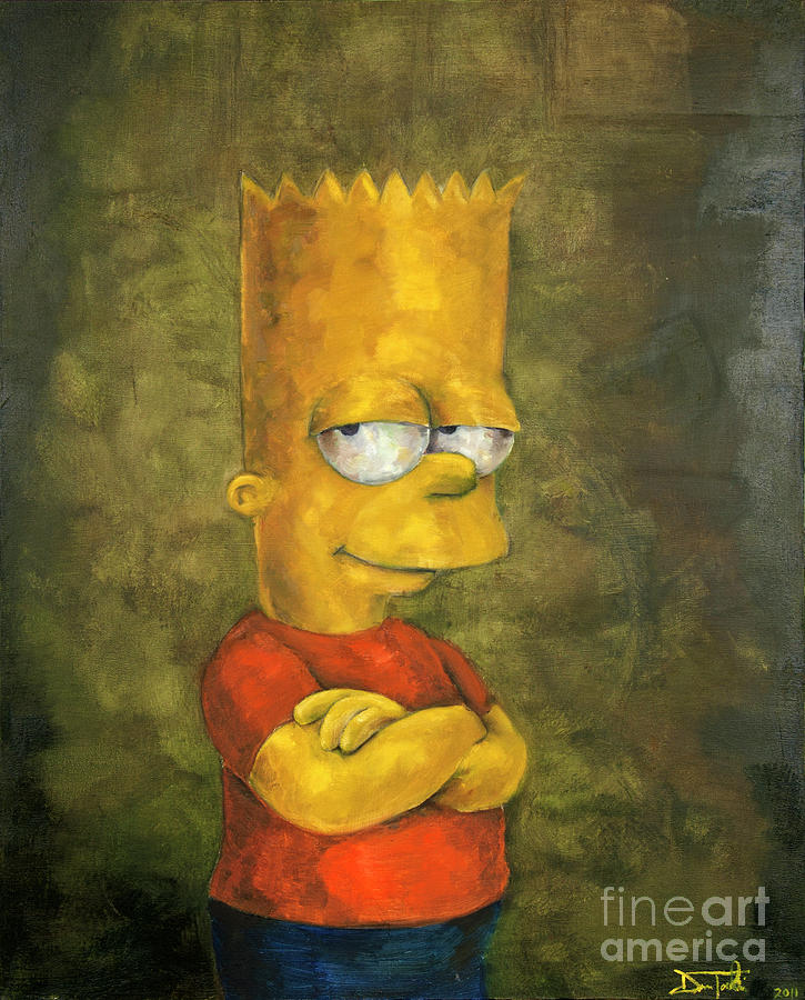 725x900 Bart Simpson Painting By Dave Torowski - Bart Painting