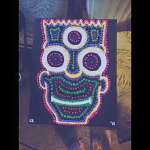 300x300 Trippy Bart Simpson Dot Art - Bart Simpson Painting