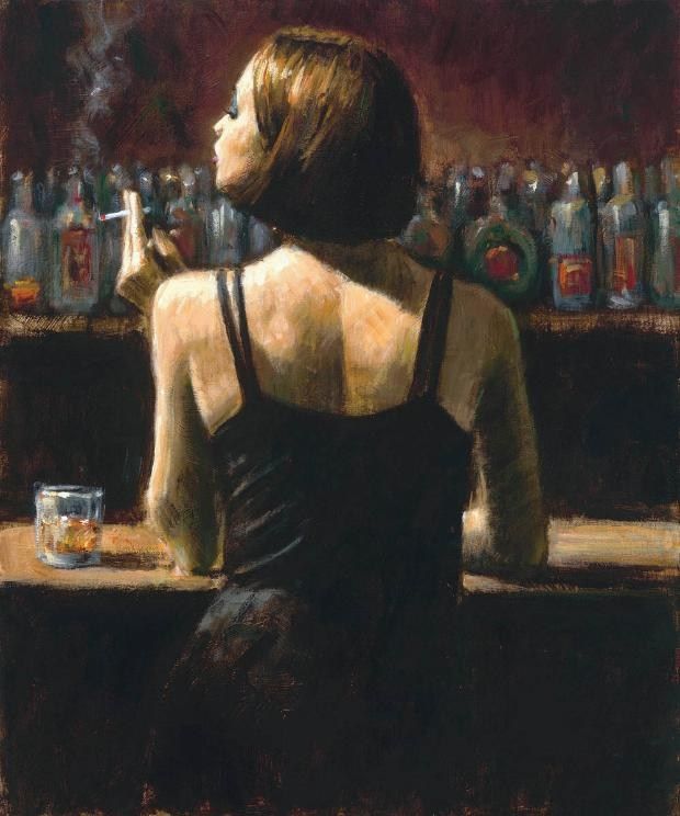620x744 Fabian Perez La Peu Belle 50% Off - Bartender Painting