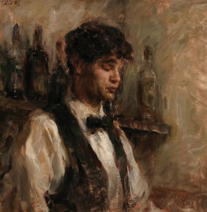 293x300 Ron Hicks Fine Art World - Bartender Painting