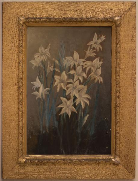 459x600 Constance A Barton, Study White Gladioli, The Bride - Barton Painting