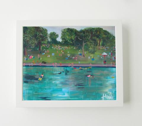 480x425 Barton Springs Pool - Barton Springs Painting