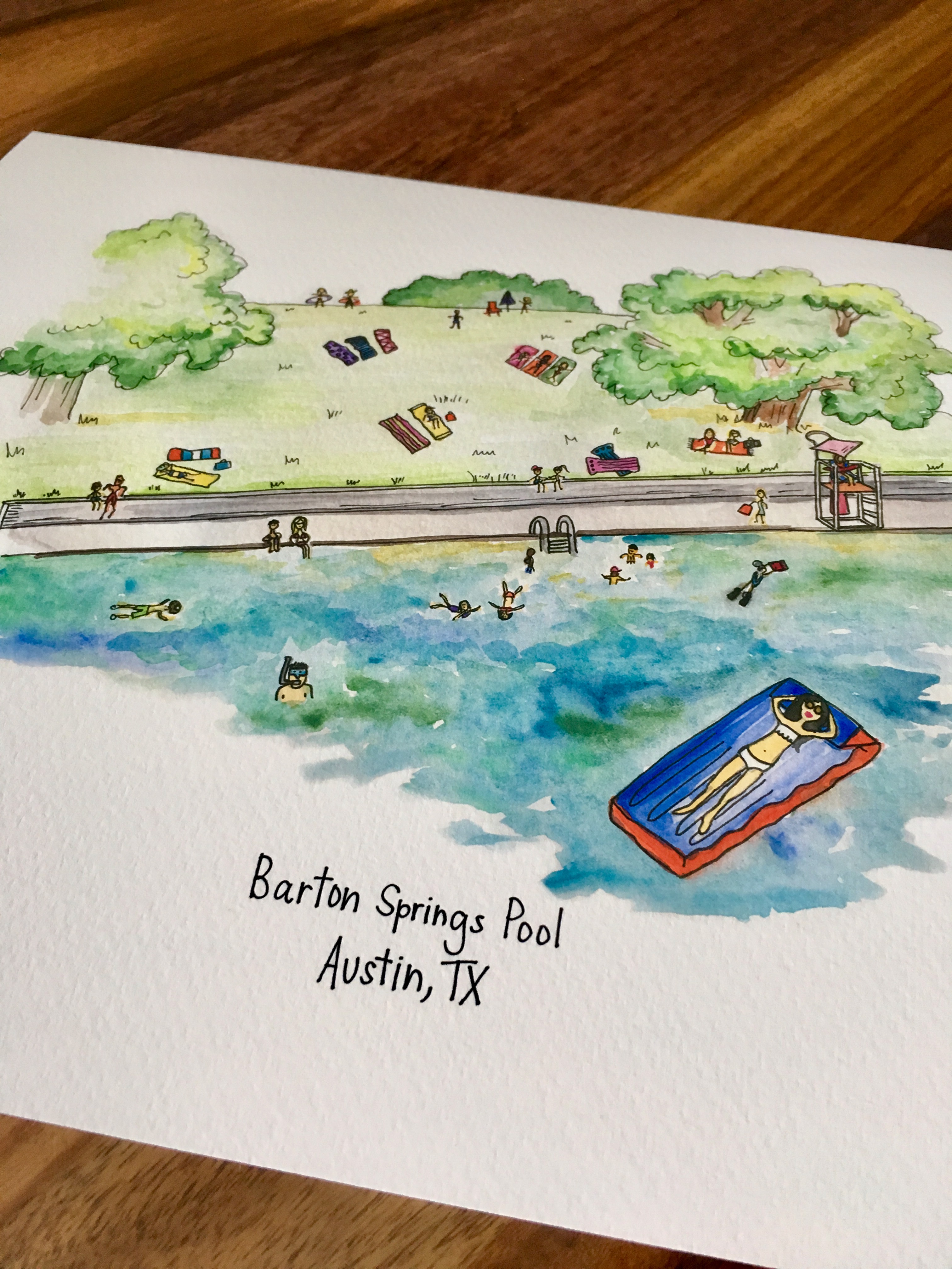 3024x4032 Barton Springs Print Roots And Revival - Barton Springs Painting