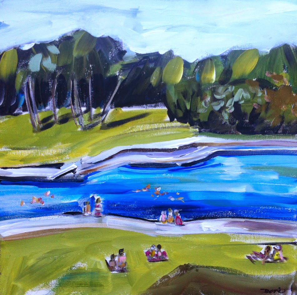 951x942 Devine Paintings Barton Springs Pool Painting - Barton Springs Painting