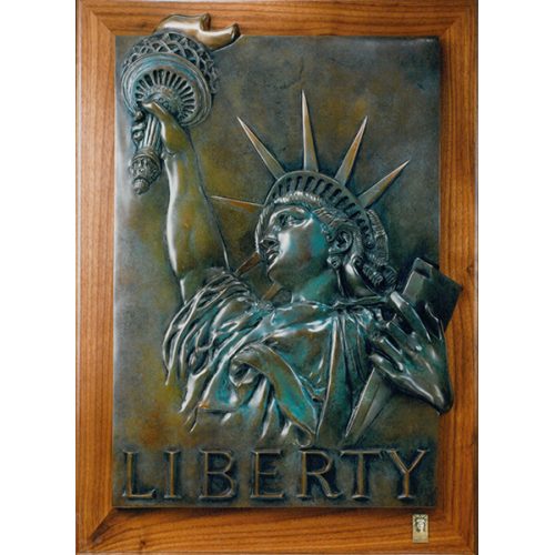 500x500 Liberty Bas Relief By Dr. Sherman O. Strand - Bas Relief Painting