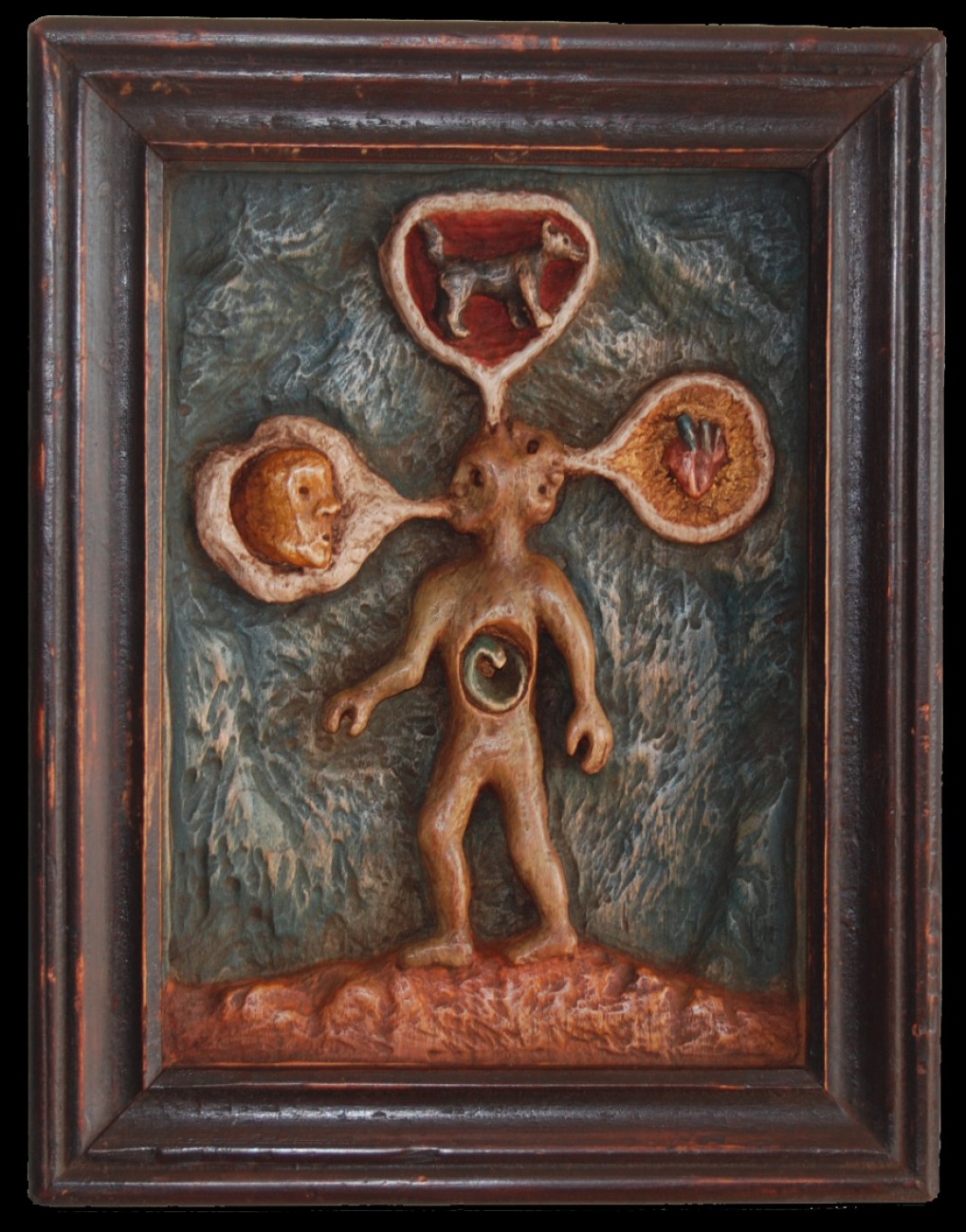 1019x1300 Sculpture, Olivier Blotartcompulsion Outsider Art For Sale Online - Bas Relief Painting