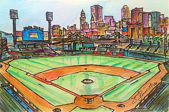 Baseball Field Painting at PaintingValley.com | Explore collection of ...