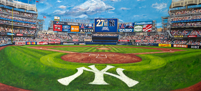 649x295 Baseball Justyn Farano Fine Art - Baseball Field Painting