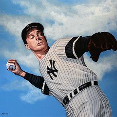 240x240 Baseball Hall Of Fame Paintings - Baseball Hall Of Fame Painting