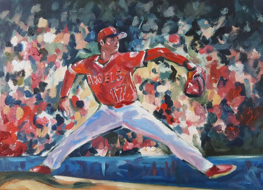 870x629 British Artist Andy Brown Captures Essence Of Baseball Through - Baseball Painting