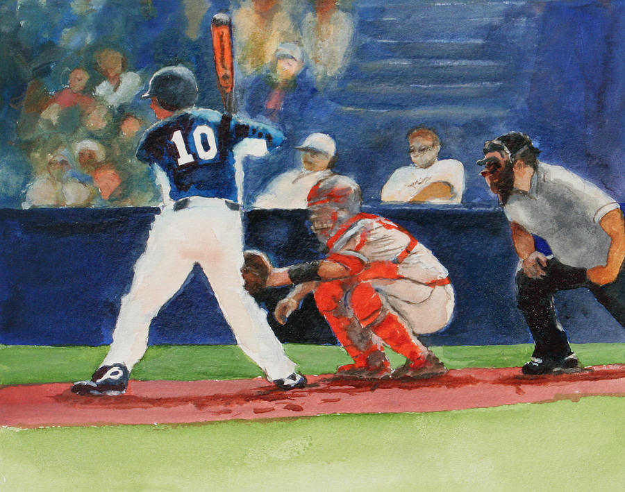 900x709 I Love Baseball Painting By Bobby Walters - Baseball Painting