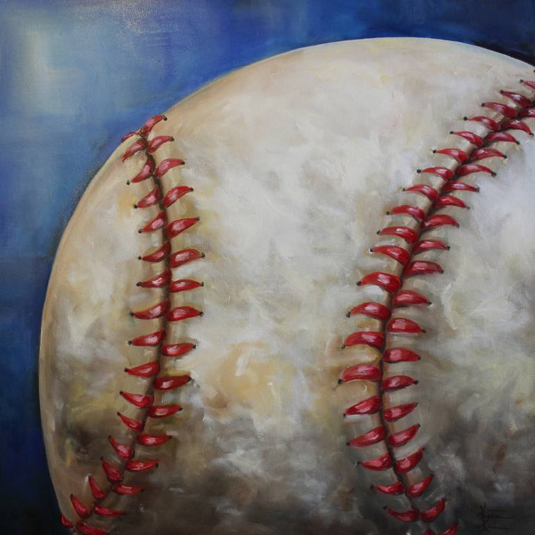770x770 Saatchi Art Baseball Painting By Kristine Kainer - Baseball Painting