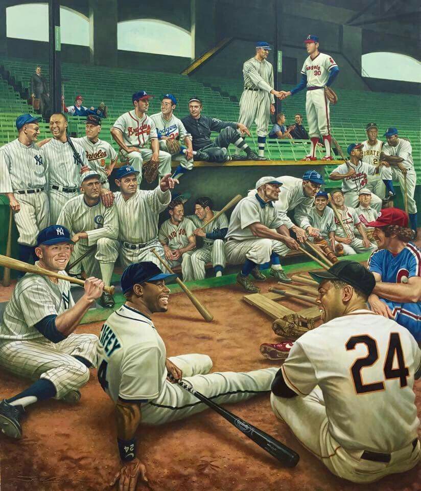824x960 This Is One Of The Greatest Baseball Paintings Out There - Baseball Painting