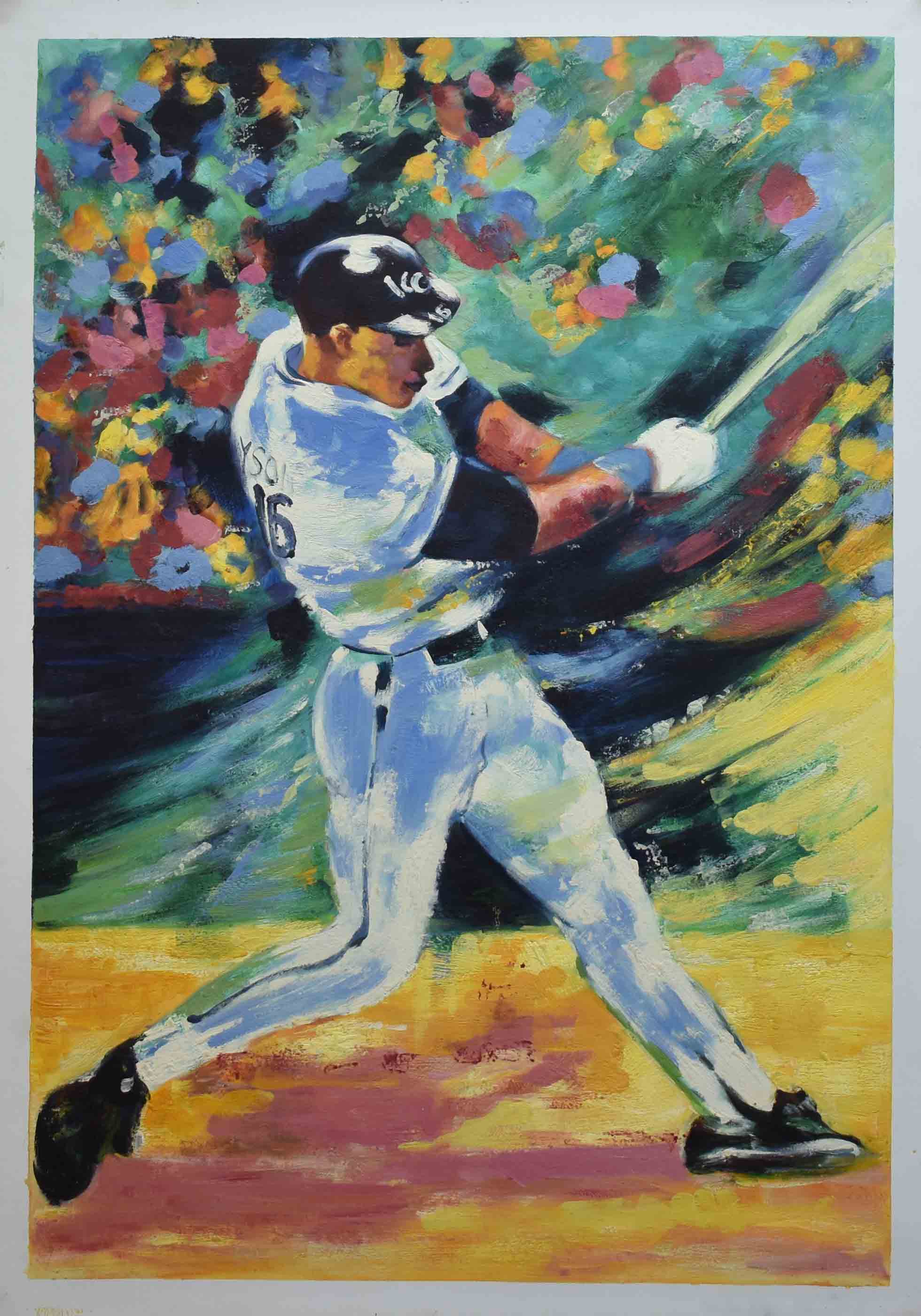 1960x2800 Baseball Player - Baseball Player Painting