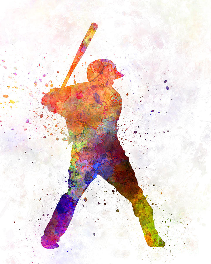 720x900 Baseball Player Waiting For A Ball Painting By Pablo Romero - Baseball Player Painting