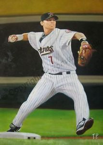 214x300 Craig Biggio, Houston Astros - Baseball Player Painting