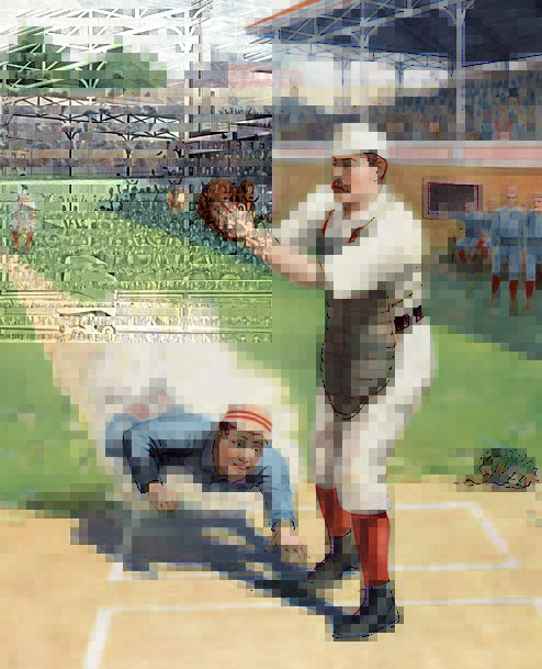 494x609 Baseball, Actor, Players, Companies, Player, Painting, Team, Side - Baseball Player Painting