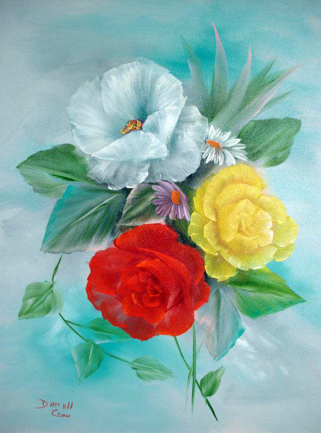 640x864 Learn To Oil Paint With Darrell Crow Art That Anyone Can Learn - Basic Flower Painting