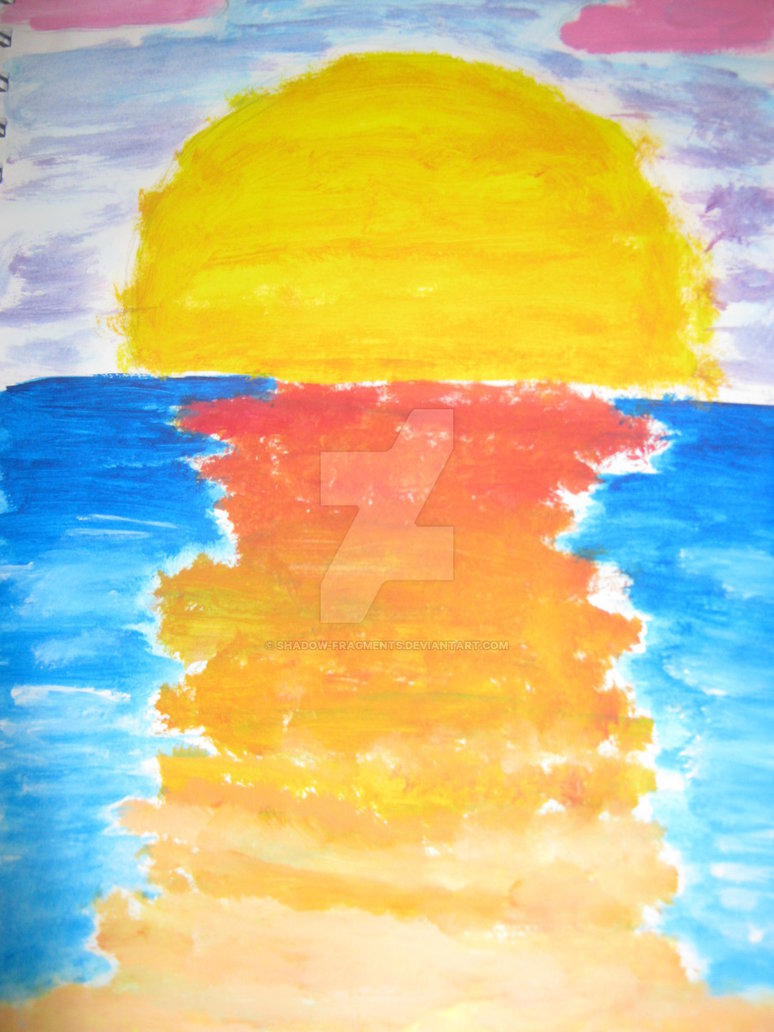 774x1032 Sunset() Painting By Shadow Fragments - Basic Painting