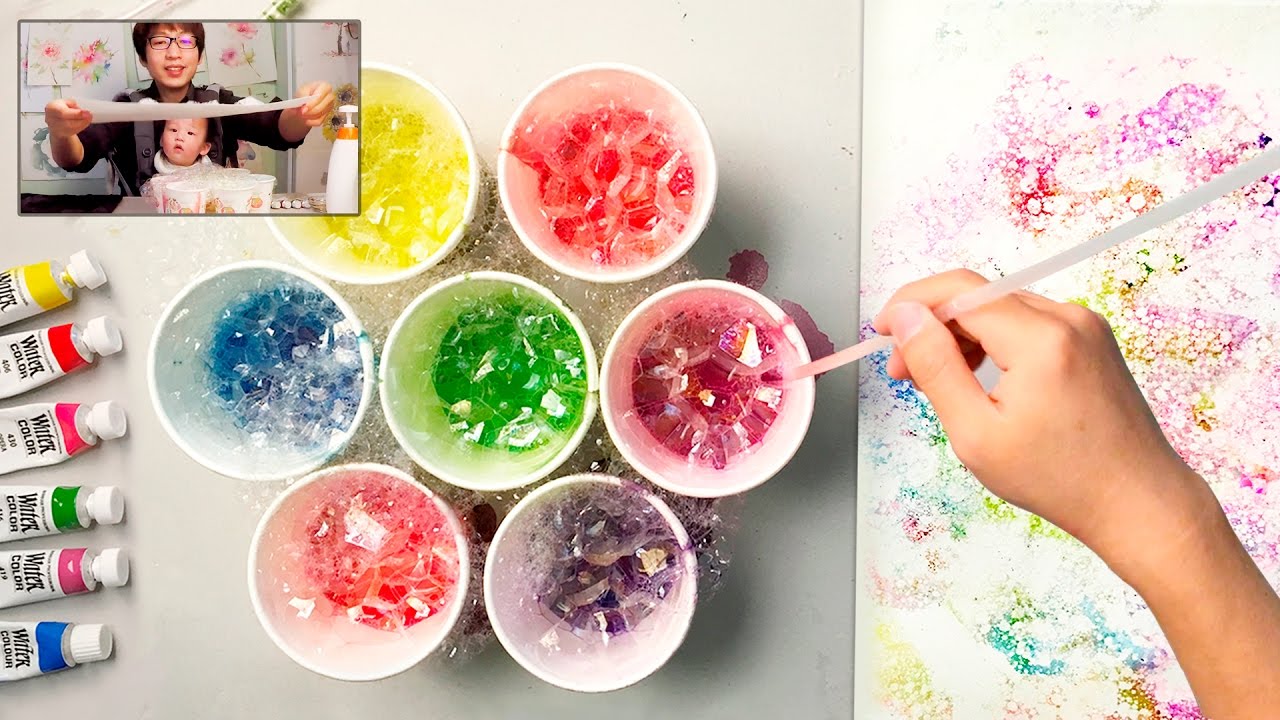 1280x720 Bubble Painting Technique Basic Easy Fun Art For Kids - Basic Painting For Kids