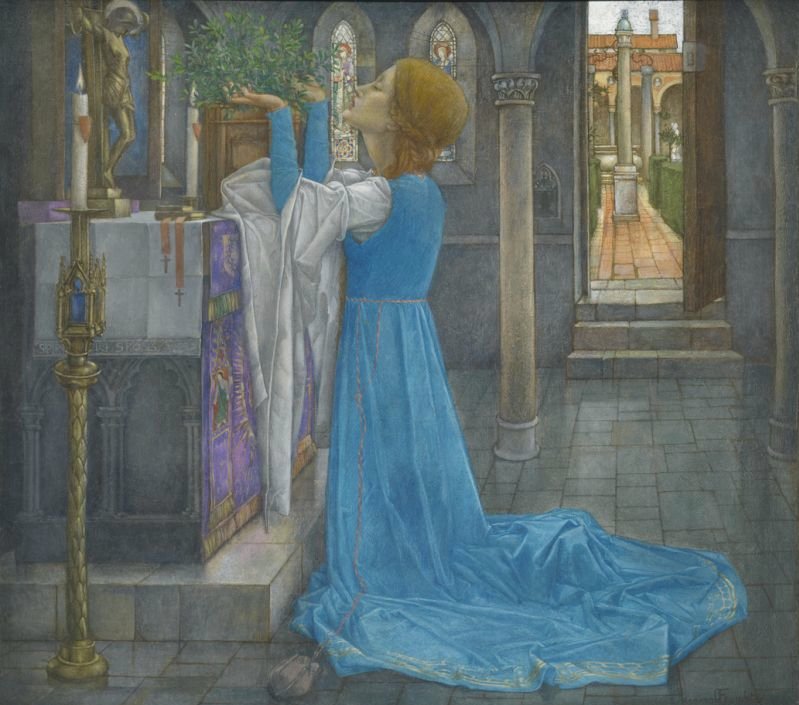 799x705 Isabella And The Pot Of By Edward Reginald Frampton (1872 1923) - Basil Painting