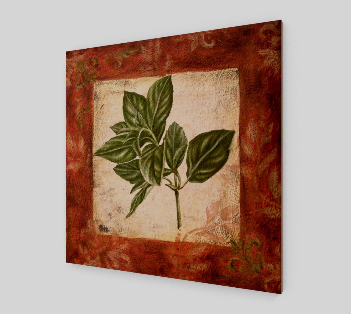 1120x1000 Wood Print, Reproduction Of Original Oil Painting, Basil - Basil Painting
